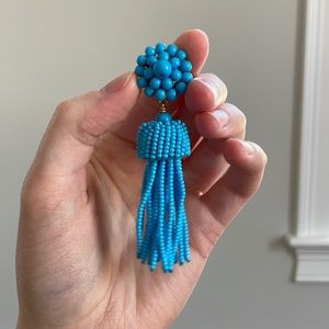 Lisi Lerch Tassel Earrings Blue EUC